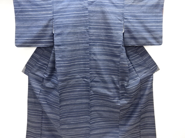 横段織り出し手織り紬着物アンサンブル